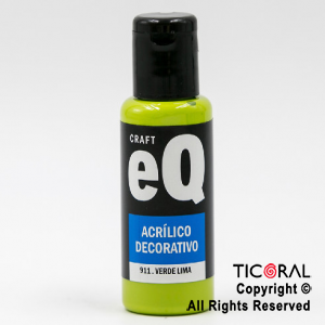 ACRIL.DECOR.EQ 911 VERDE LIMA 50ML X 6 UNIDADES